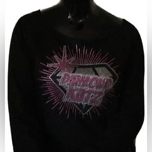 Rubee Couture black diamond katz top, Size Small